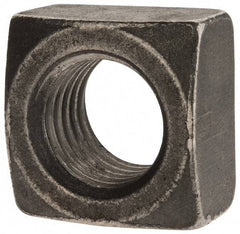 Value Collection - 1-8 Steel Square Nut - Uncoated, 1-1/2" Square Width x 7/8" Overall Height - All Tool & Supply