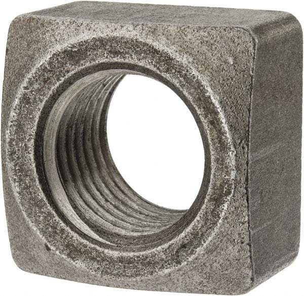 Value Collection - 1-1/4-7 Steel Square Nut - Uncoated, 1-7/8" Square Width x 1-3/32" Overall Height - All Tool & Supply