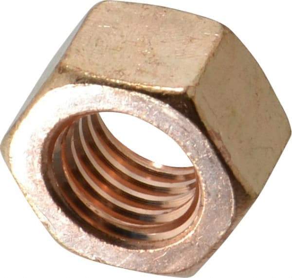 Value Collection - 5/8-11 UNC Silicon Bronze Right Hand Hex Nut - 15/16" Across Flats, 35/64" High, Uncoated - All Tool & Supply