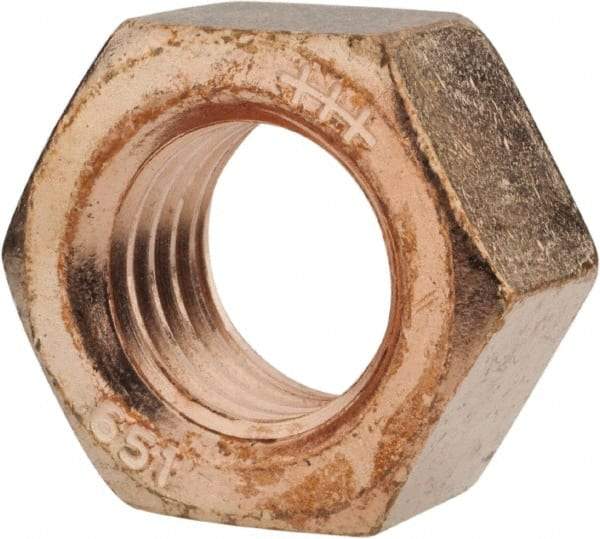 Value Collection - 3/4-10 UN Silicon Bronze Right Hand Hex Nut - 1-1/8" Across Flats, 41/64" High, Uncoated - All Tool & Supply