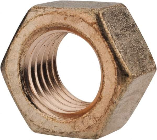 Value Collection - 7/8-9 UN Silicon Bronze Right Hand Hex Nut - 1-5/16" Across Flats, 3/4" High, Uncoated - All Tool & Supply