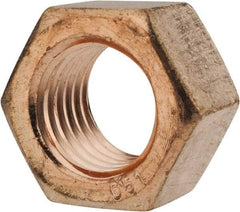 Value Collection - 1-8 UN Silicon Bronze Right Hand Hex Nut - 1-1/2" Across Flats, 55/64" High, Uncoated - All Tool & Supply