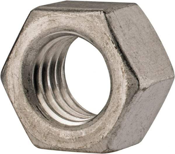 Value Collection - 1/2-13 UN Aluminum Right Hand Hex Nut - 3/4" Across Flats, 7/16" High, Uncoated - All Tool & Supply