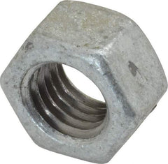 Value Collection - 5/8-11 UNC Steel Right Hand Hex Nut - 15/16" Across Flats, 35/64" High, Hot Dipped Galvanized Finish - All Tool & Supply