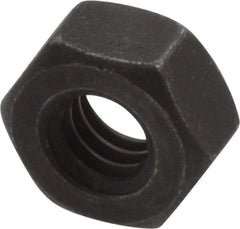 Value Collection - 1/4-20 UNC Steel Right Hand Hex Nut - 7/16" Across Flats, 7/32" High, Black Oxide Finish - All Tool & Supply