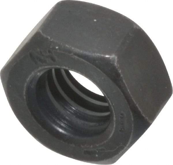 Value Collection - 5/16-18 UNC Steel Right Hand Hex Nut - 1/2" Across Flats, 17/64" High, Black Oxide Finish - All Tool & Supply