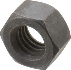 Value Collection - 7/16-14 UNC Steel Right Hand Hex Nut - 11/16" Across Flats, 3/8" High, Black Oxide Finish - All Tool & Supply