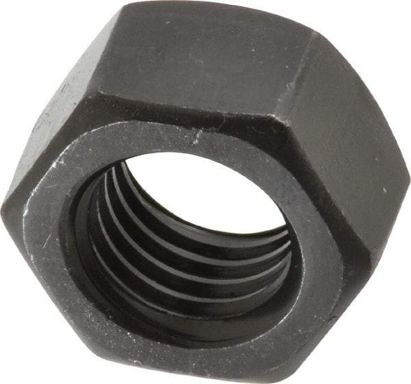 Value Collection - 3/4-10 UNC Steel Right Hand Hex Nut - 1-1/8" Across Flats, 41/64" High, Black Oxide Finish - All Tool & Supply