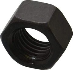 Value Collection - 7/8-9 UNC Steel Right Hand Hex Nut - 1-5/16" Across Flats, 3/4" High, Black Oxide Finish - All Tool & Supply