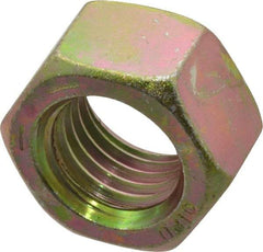 Value Collection - 7/8-9 UNC Steel Right Hand Hex Nut - 1-5/16" Across Flats, 3/4" High, Zinc Yellow Dichromate Finish - All Tool & Supply