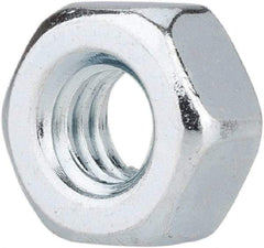 Value Collection - 1/4-20 UNC Steel Right Hand Hex Nut - 7/16" Across Flats, 7/32" High, Zinc-Plated Finish - All Tool & Supply