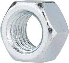 Value Collection - 1/2-13 UNC Steel Right Hand Hex Nut - 3/4" Across Flats, 7/16" High, Zinc-Plated Finish - All Tool & Supply