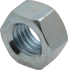 Value Collection - 9/16-12 UNC Steel Right Hand Hex Nut - 7/8" Across Flats, 31/64" High, Zinc-Plated Finish - All Tool & Supply