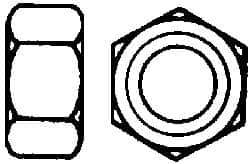 Value Collection - M30x3.50 Metric Coarse Stainless Steel Right Hand Hex Nut - 46mm Across Flats, 24mm High, Uncoated - All Tool & Supply