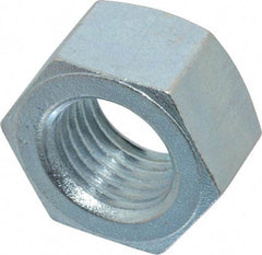 Value Collection - 1-1/4 - 7 UNC Steel Right Hand Hex Nut - 1-7/8" Across Flats, 1-1/16" High, Zinc-Plated Finish - All Tool & Supply