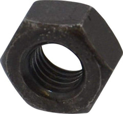 Value Collection - 1/4-28 UNF Steel Right Hand Hex Nut - 7/16" Across Flats, 7/32" High, Black Oxide Finish - All Tool & Supply