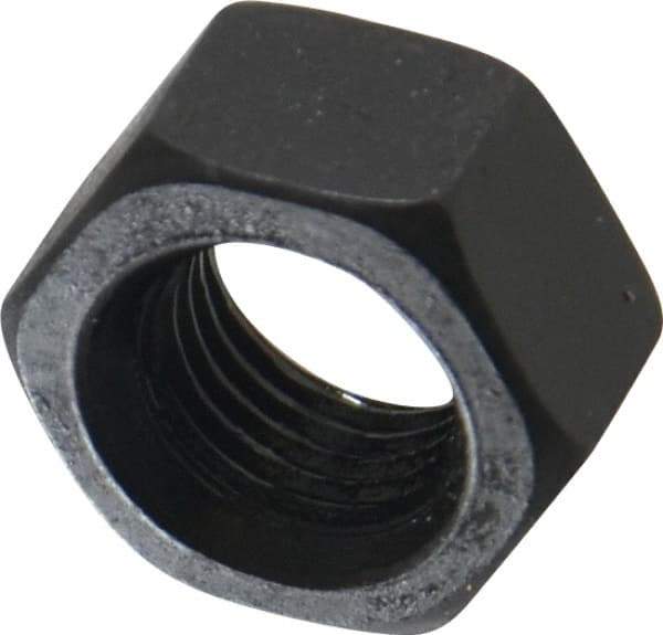 Value Collection - 7/16-20 UNF Steel Right Hand Hex Nut - 11/16" Across Flats, 3/8" High, Black Oxide Finish - All Tool & Supply