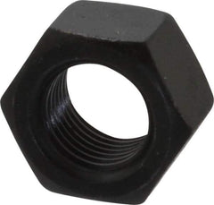 Value Collection - 1/2-20 UNF Steel Right Hand Hex Nut - 3/4" Across Flats, 7/16" High, Black Oxide Finish - All Tool & Supply