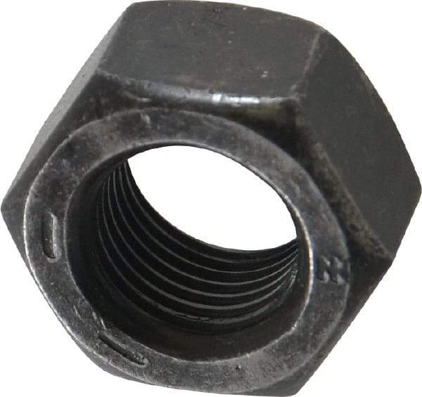 Value Collection - 9/16-18 UNF Steel Right Hand Hex Nut - 7/8" Across Flats, 31/64" High, Uncoated - All Tool & Supply