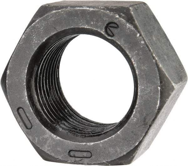 Value Collection - 3/4-16 UNF Steel Right Hand Hex Nut - 1-1/8" Across Flats, 41/64" High, Black Oxide Finish - All Tool & Supply