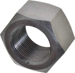 Value Collection - 1-1/2 - 12 UNF Steel Right Hand Hex Nut - 2-1/4" Across Flats, 1-9/32" High, Uncoated - All Tool & Supply