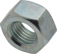 Value Collection - 7/16-20 UNF Steel Right Hand Hex Nut - 11/16" Across Flats, 3/8" High, Zinc-Plated Finish - All Tool & Supply