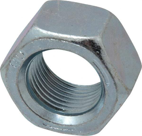 Value Collection - 3/4-16 UNF Steel Right Hand Hex Nut - 1-1/8" Across Flats, 0.6406" High, Zinc-Plated Finish - All Tool & Supply