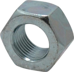 Value Collection - 9/16-18 UN Steel Right Hand Hex Nut - 7/8" Across Flats, 31/64" High, Zinc-Plated Finish - All Tool & Supply