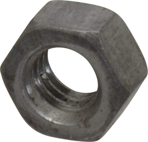 Value Collection - 5/16-18 UNC Steel Right Hand Hex Nut - 1/2" Across Flats, 0.2656" High, Uncoated - All Tool & Supply