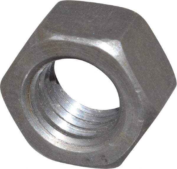 Value Collection - 1/2-13 UNC Steel Right Hand Hex Nut - 3/4" Across Flats, 7/16" High, Uncoated - All Tool & Supply