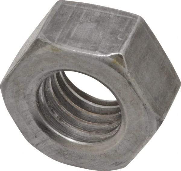 Value Collection - 9/16-12 UN Steel Right Hand Hex Nut - 7/8" Across Flats, 31/64" High, Uncoated - All Tool & Supply