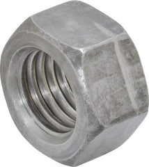 Value Collection - 1-8 UNC Steel Right Hand Hex Nut - 1-1/2" Across Flats, 0.8594" High, Uncoated - All Tool & Supply