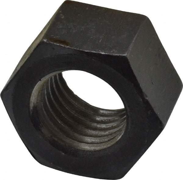 Value Collection - 1-1/8 - 7 UNC Steel Right Hand Hex Nut - 1-11/16" Across Flats, 31/32" High, Uncoated - All Tool & Supply