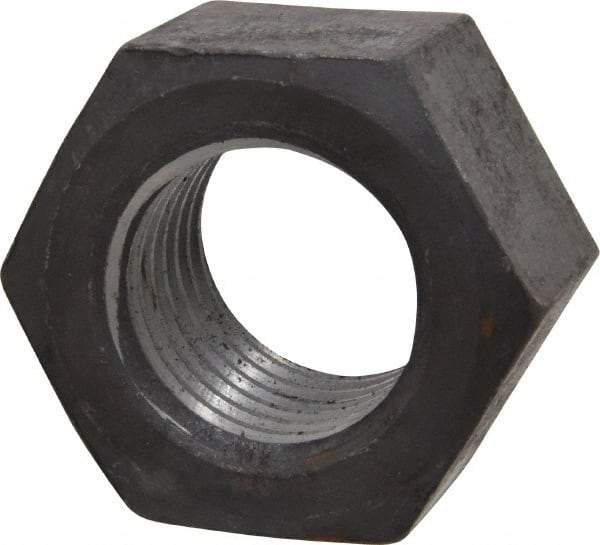 Value Collection - 1-1/2 - 6 UN Steel Right Hand Hex Nut - 2-1/4" Across Flats, 1-9/32" High, Uncoated - All Tool & Supply