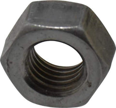 Value Collection - 5/16-24 UNF Steel Right Hand Hex Nut - 1/2" Across Flats, 0.2656" High, Uncoated - All Tool & Supply