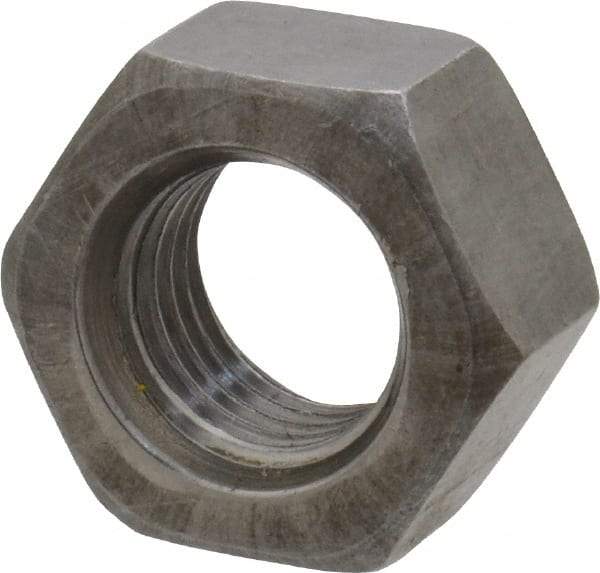 Value Collection - 7/16-20 UN Steel Right Hand Hex Nut - 11/16" Across Flats, 3/8" High, Uncoated - All Tool & Supply