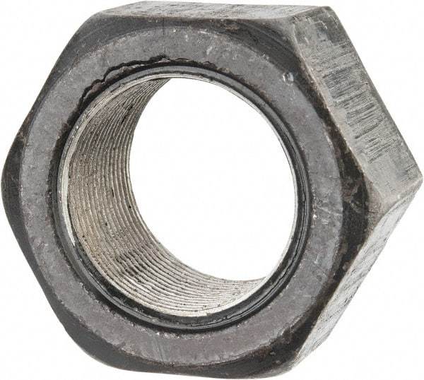 Value Collection - 1-5/8 - 12 UN Steel Right Hand Hex Nut - 2-7/16" Across Flats, 1-25/64" High, Uncoated - All Tool & Supply