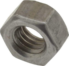 Value Collection - 5/16-18 UNC Steel Left Hand Hex Nut - 1/2" Across Flats, 17/64" High, Uncoated - All Tool & Supply