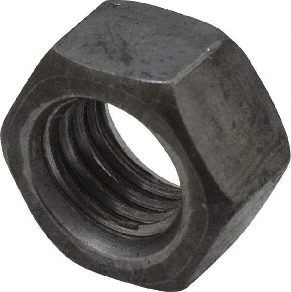 Value Collection - 5/8-11 UNC Steel Left Hand Hex Nut - 15/16" Across Flats, 35/64" High, Uncoated - All Tool & Supply