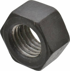 Value Collection - 1-8 UNC Steel Left Hand Hex Nut - 1-1/2" Across Flats, 55/64" High, Uncoated - All Tool & Supply