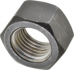 Value Collection - 1-1/2 - 6 UNC Steel Left Hand Hex Nut - 2-1/4" Across Flats, 1-9/32" High, Uncoated - All Tool & Supply