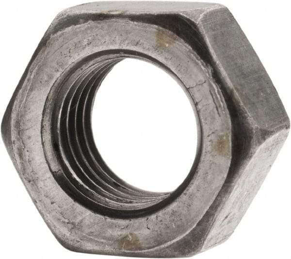 Value Collection - 5/16-24 UNF Steel Left Hand Hex Nut - 1/2" Across Flats, 17/64" High, Uncoated - All Tool & Supply