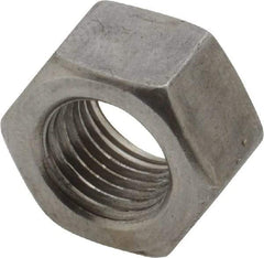 Value Collection - 3/8-24 UNF Steel Left Hand Hex Nut - 9/16" Across Flats, 21/64" High, Uncoated - All Tool & Supply