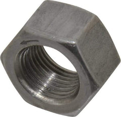 Value Collection - 5/8-18 UNF Steel Left Hand Hex Nut - 15/16" Across Flats, 35/64" High, Uncoated - All Tool & Supply