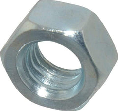 Value Collection - M12x1.75 Metric Coarse Steel Right Hand Hex Nut - 19mm Across Flats, 10mm High, Zinc-Plated Finish - All Tool & Supply