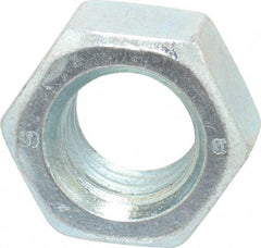 Value Collection - M18x2.50 Steel Right Hand Hex Nut - 27mm Across Flats, 15mm High, Zinc-Plated Finish - All Tool & Supply