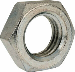 Value Collection - 1-3/8 - 6 UNC Steel Right Hand Hex Jam Nut - 2-1/16" Across Flats, 25/32" High, Zinc Clear Finish - All Tool & Supply