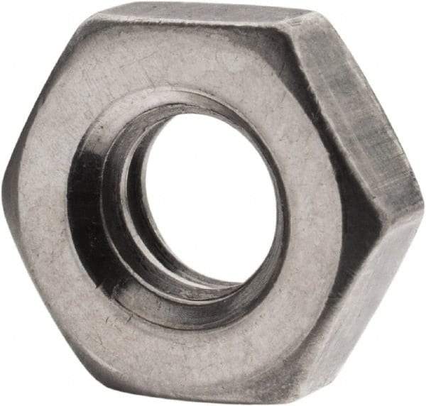 Value Collection - 1/4-20 UNC Steel Left Hand Hex Jam Nut - 7/16" Across Flats, 5/32" High, Uncoated - All Tool & Supply