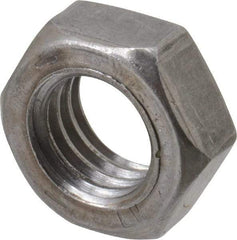 Value Collection - 1/2-13 UNC Steel Left Hand Hex Jam Nut - 3/4" Across Flats, 5/16" High, Uncoated - All Tool & Supply