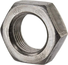 Value Collection - 3/4-16 UNF Steel Left Hand Hex Jam Nut - 1-1/8" Across Flats, 27/64" High, Uncoated - All Tool & Supply